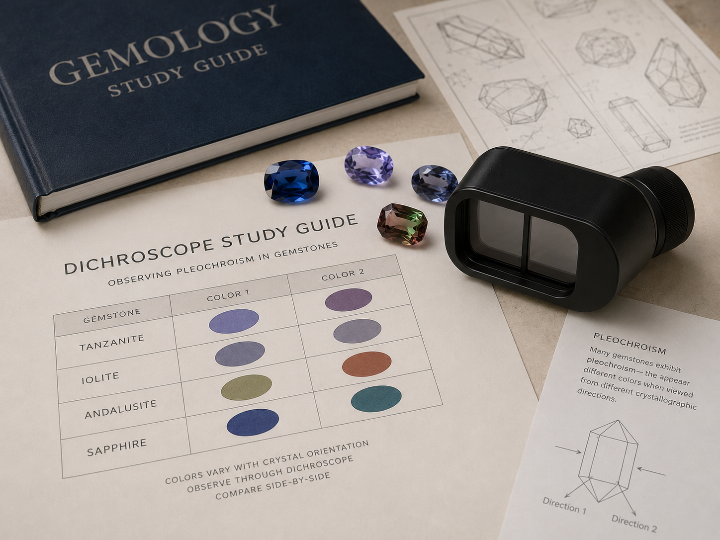 Dichroscope gemstone study guide preview